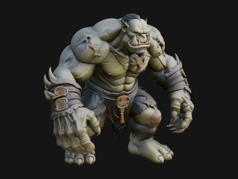 Cave Troll Statue Design 7 - 3D Print Model 3D 프린트 모델