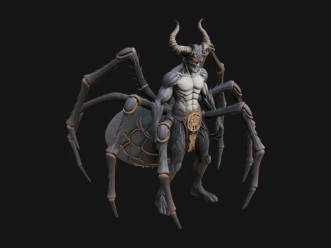 Spider Legged Demon Statue Design 5 - 3D Print Model 3D Print Model