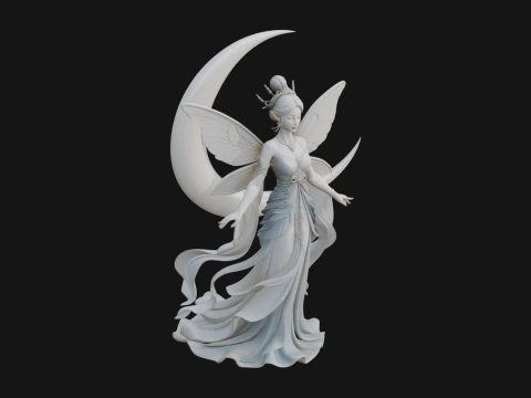 Butterfly Wing Fairy Statue Design 11 - 3D Print Model 3D Print Model