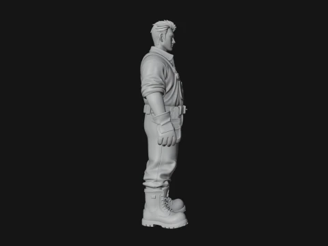 Construction Worker Statue Design 7 - 3D Print Model 3D Print Model