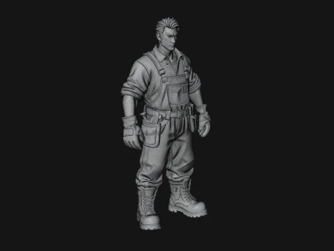 Construction Worker Statue Design 7 - 3D Print Model 3D Print Model