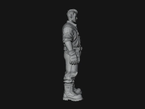Construction Worker Statue Design 7 - 3D Print Model 3D Print Model