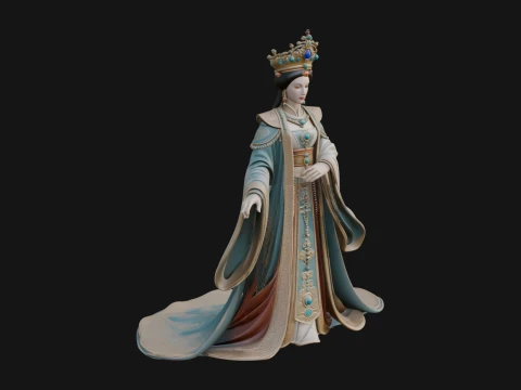 Chinese Empress Statue Design 26 - 3D Print Model 3D Print Model