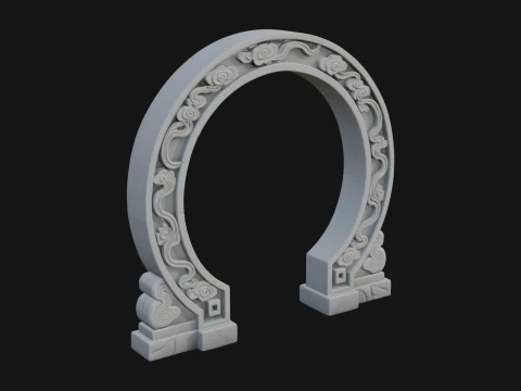 Cloud Scroll Arch Design 8 - 3D Print Model 3D Print Model