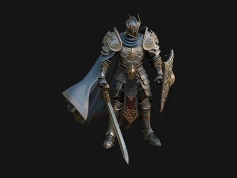 Armored Knight Statue Design 31 - 3D Print Model 3D Print Model