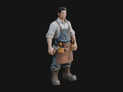 Craftsman Man Statue Design 2 - 3D Print Model 3D Print Model