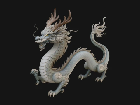 Chinese Dragon Statue Design 11 - 3D Print Model 3D Print Model