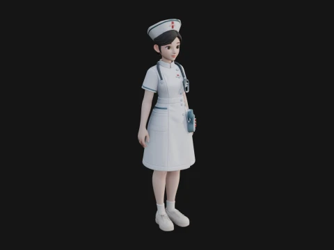 Nurse Woman Statue Design 4 - 3D Print Model 3D Print Model