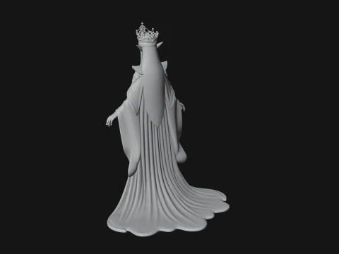 Elven Queen Statue Design 17 - 3D Print Model 3D Print Model