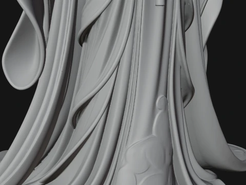 Elven Queen Statue Design 17 - 3D Print Model 3D Print Model