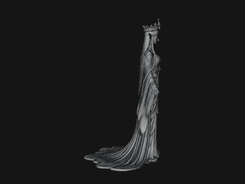 Elven Queen Statue Design 17 - 3D Print Model 3D Print Model