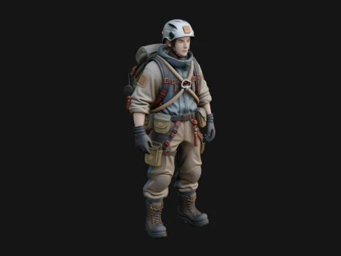 Explorer Man Statue Design 28 - 3D Print Model 3D Druckmodell