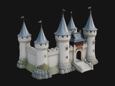 Fairy Tale Castle Design 32 - 3D Print Model 3D Print Model