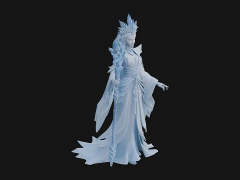 Elven Queen Statue Design 18 - 3D Print Model 3D Print Model