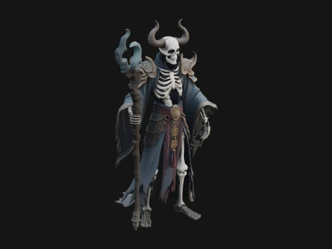 Skeleton Lich Statue Design 16 - 3D Print Model 3D Print Model