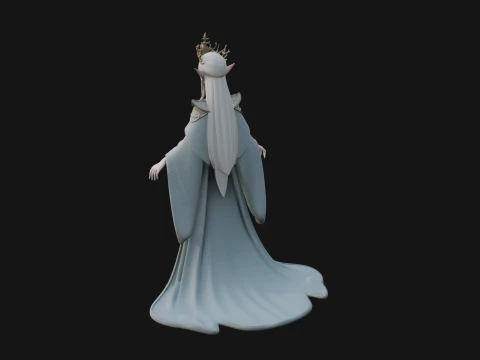Elven Queen Statue Design 19 - 3D Print Model 3D Print Model