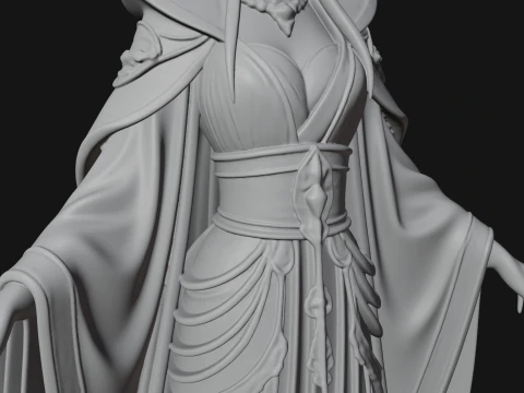 Elven Queen Statue Design 19 - 3D Print Model 3D Print Model