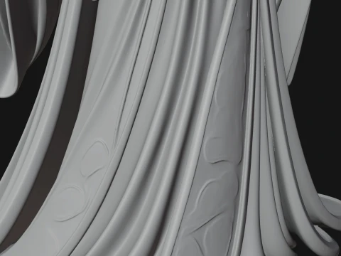 Elven Queen Statue Design 19 - 3D Print Model 3D Print Model