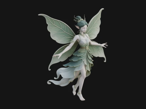 Butterfly Wing Fairy Statue Design 12 - 3D Print Model 3D Print Model