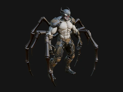 Spider Legged Demon Statue Design 6 - 3D Print Model 3D Print Model