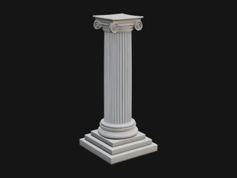 Fluted Stone Column Design 22 - 3D Print Model 3D Print Model