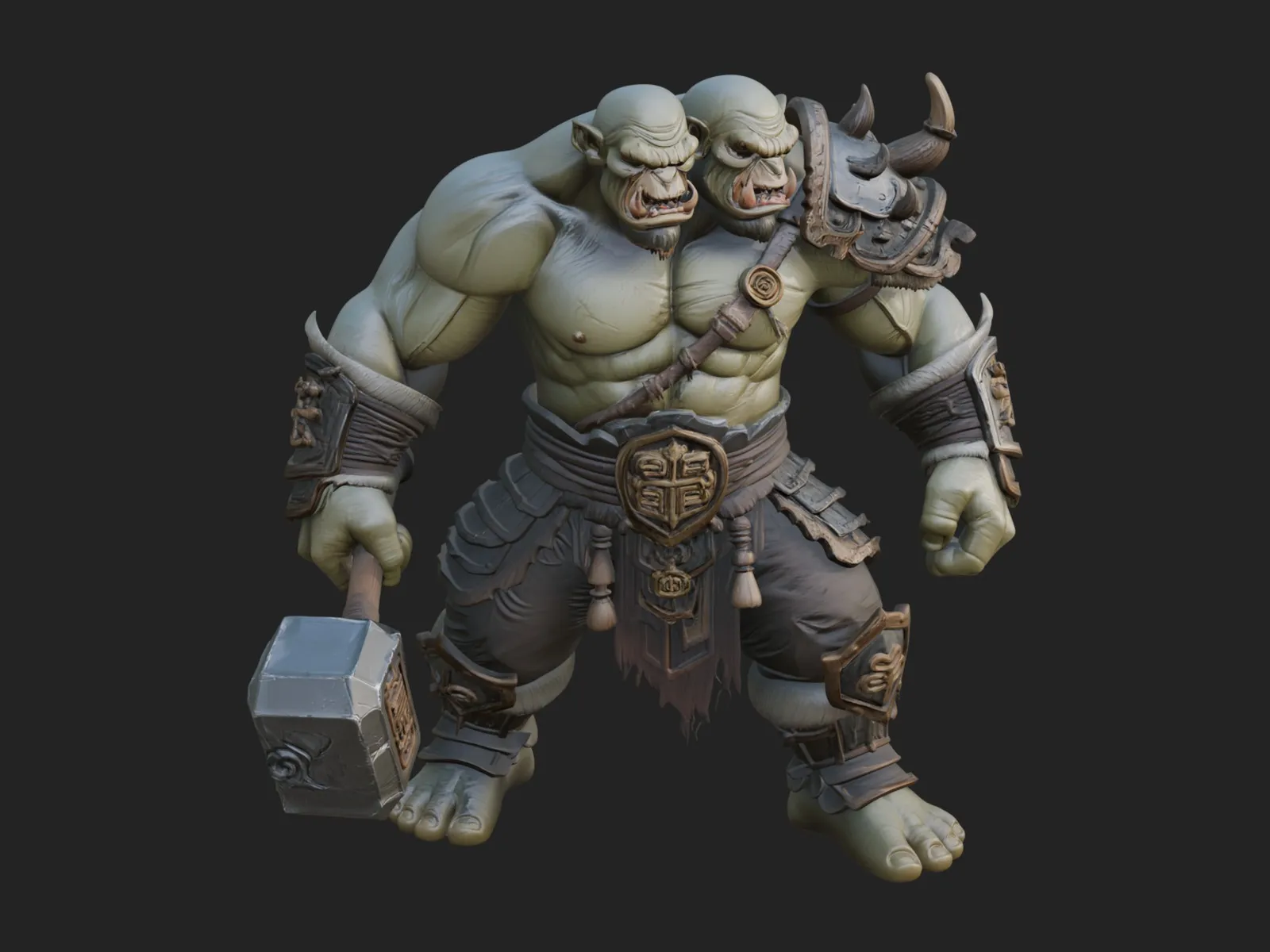 Orc Warrior Statue Design 5 - 3D Print Model 3D Print Model .c4d .max .obj .3ds .fbx .stl .blend 