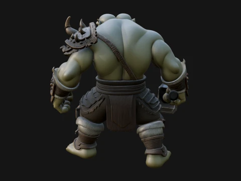 Orc Warrior Statue Design 5 - 3D Print Model 3D Print Model