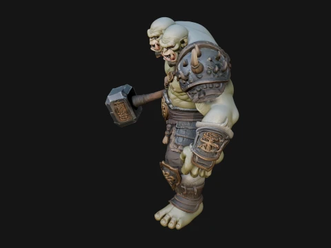 Orc Warrior Statue Design 5 - 3D Print Model 3D Print Model