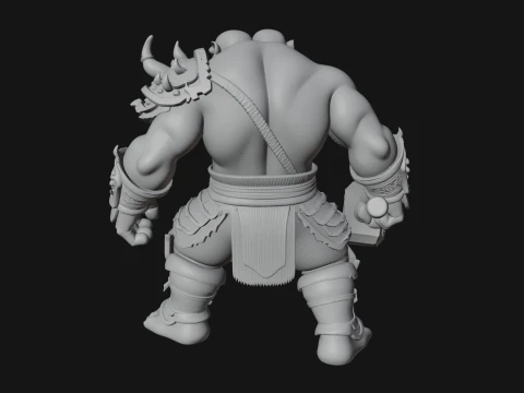 Orc Warrior Statue Design 5 - 3D Print Model 3D Print Model