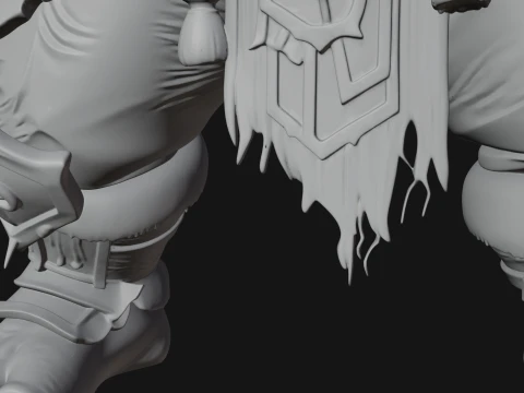 Orc Warrior Statue Design 5 - 3D Print Model 3D Print Model