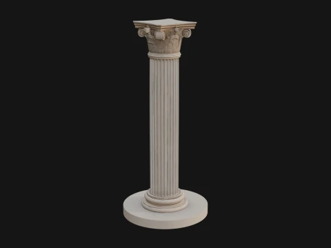Fluted Stone Column Design 23 - 3D Print Model 3D Print Model