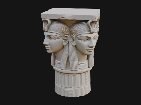 Hathor Head Capital Design 4 &ndash; 3D-Druckmodell 3D Druckmodell