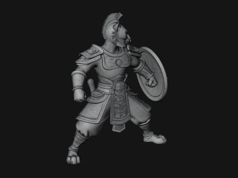 Aztec Jaguar Warrior Statue Design 3 - 3D Print Model 3D Print Model