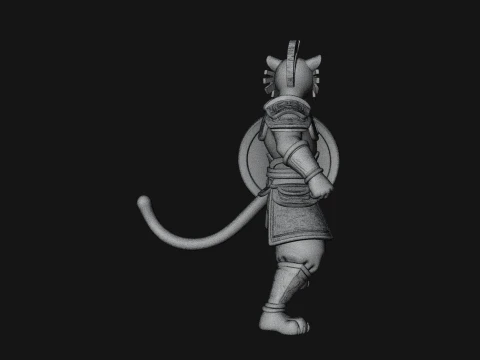 Aztec Jaguar Warrior Statue Design 3 - 3D Print Model 3D Print Model