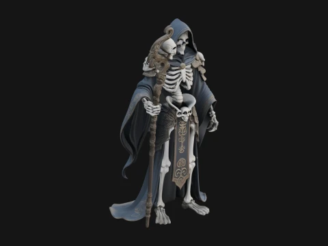 Skeleton Lich Statue Design 18 - 3D Print Model 3D Print Model