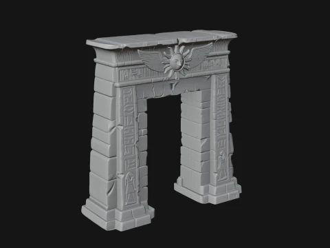 Egyptian Temple Gate Design 8 - 3D Print Model 3D Print Model