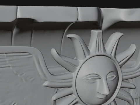 Egyptian Temple Gate Design 8 - 3D Print Model 3D Print Model