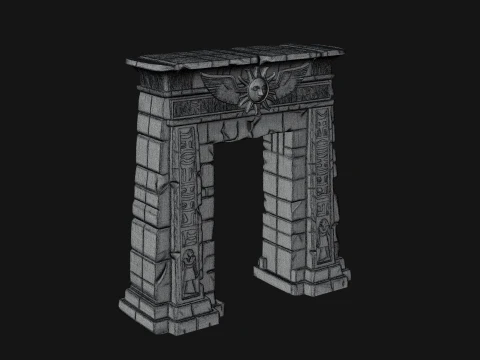 Egyptian Temple Gate Design 8 - 3D Print Model 3D Print Model