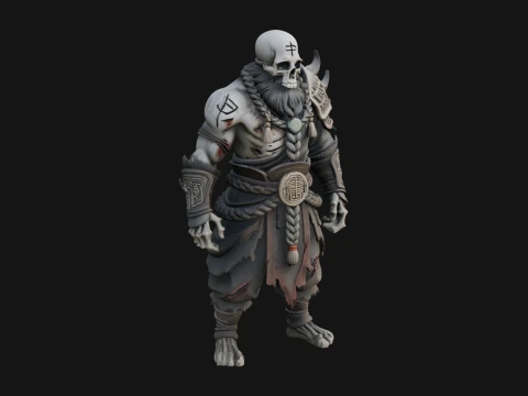 Barbarischer Kriegsherr Statue Design 14 &ndash; 3D-Druckmodell 3D Druckmodell