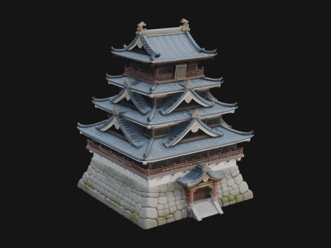 Projekt japońskiego zamku 7 - model do druku 3D Model do druku 3D