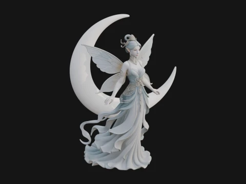 Butterfly Wing Fairy Statue Design 16 - 3D Print Model 3D Print Model