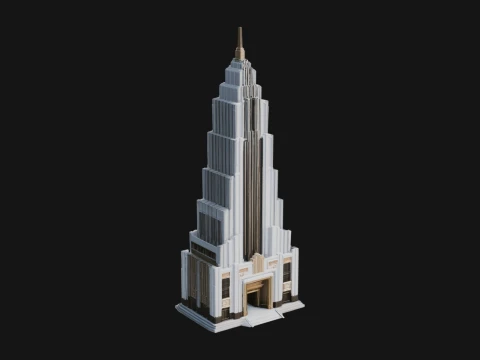 Design della torre del grattacielo Art Déco 4 - Modello di stampa 3D Modello di stampa 3D
