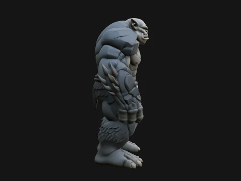 Stone Rock Golem Statue Design 5 - 3D Print Model 3D Print Model
