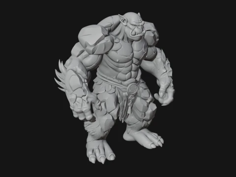Stone Rock Golem Statue Design 5 - 3D Print Model 3D Print Model