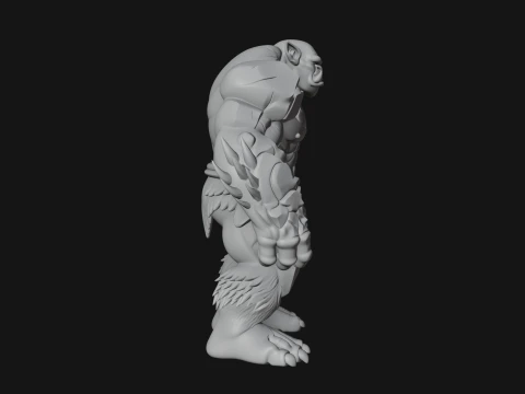 Stone Rock Golem Statue Design 5 - 3D Print Model 3D Print Model