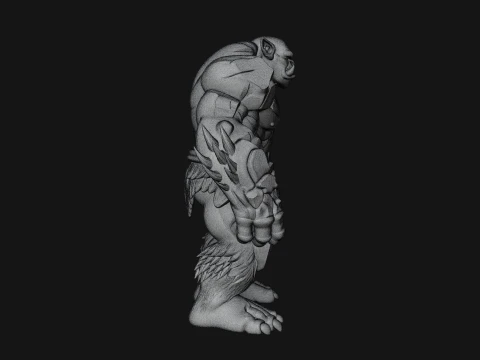 Stone Rock Golem Statue Design 5 - 3D Print Model 3D Print Model