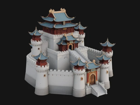 Orientalny projekt zamku twierdzy 5 - model do druku 3D Model do druku 3D
