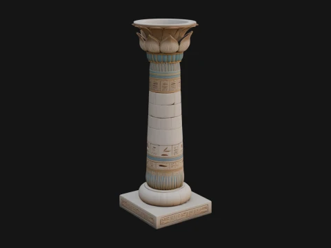 Mısır S&uuml;tunu Model Tasarımı 5 - 3D Baskı Modeli 3D Baskı Modeli
