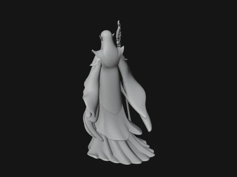 Elven High Mage Statue Design 15 - 3D Print Model 3D Print Model