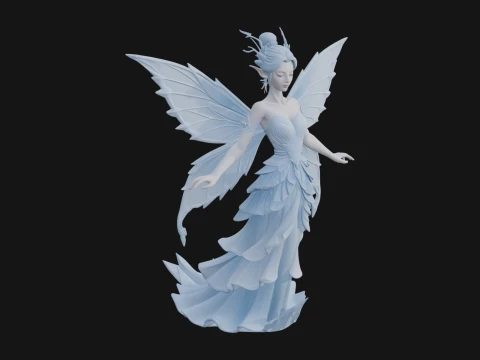 Butterfly Wing Fairy Statue Design 19 - 3D Print Model 3D Print Model